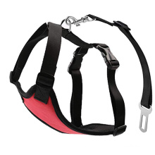 Arnés de chaleco de seguridad para perros de color con cinturón de seguridad